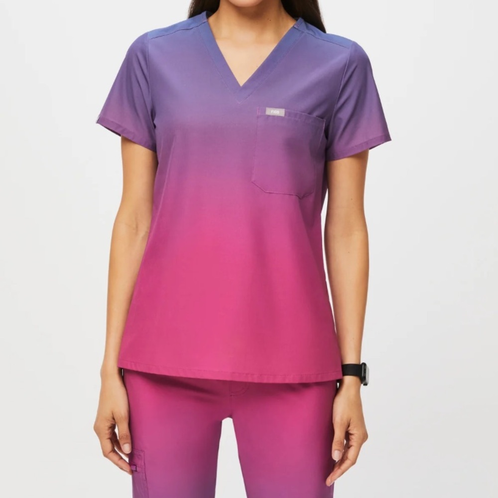 Figs Purple and Pink Gradient Scrub Set